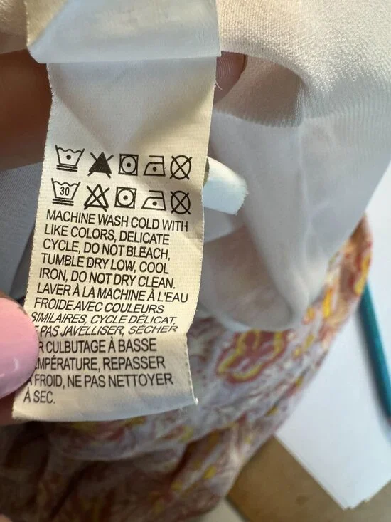 Lucky Brand Floral Flutter Sleeve High Low Maxi Dress Size Large - Picture 14 of 14